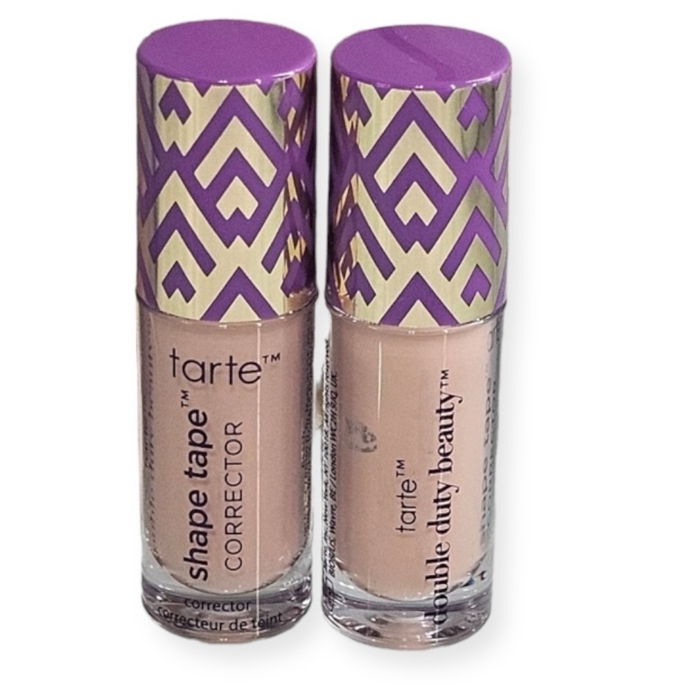 💎 x2 Tarte Shape Tape Corrector Concealer PEACH Mini Size Bundle New